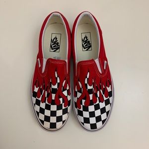 Vans Classic Slip-On (Checker Flame) Racing Re